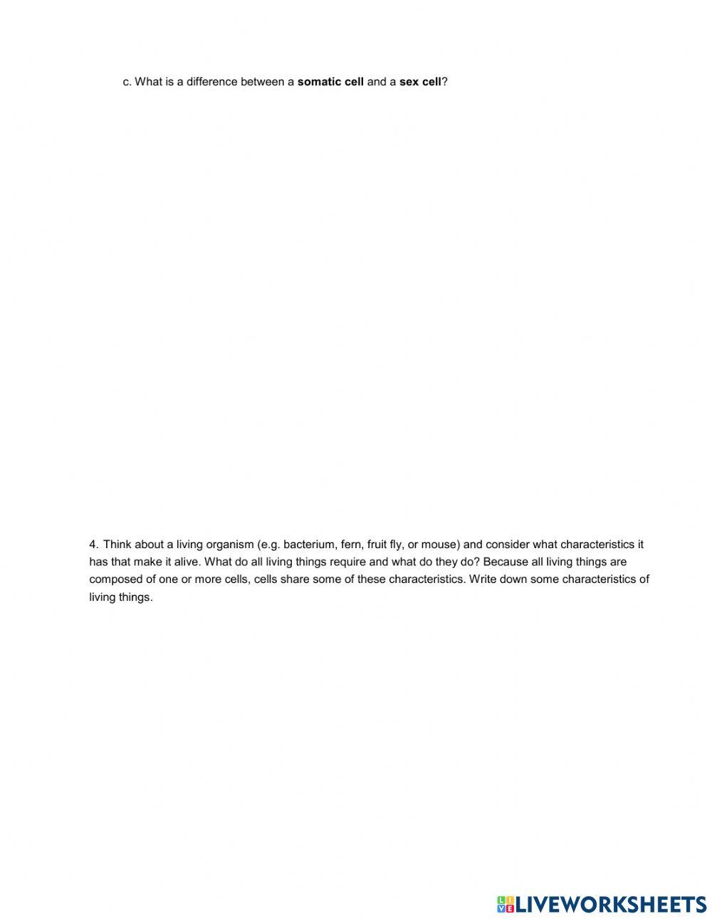 Cells and Tissue Overview