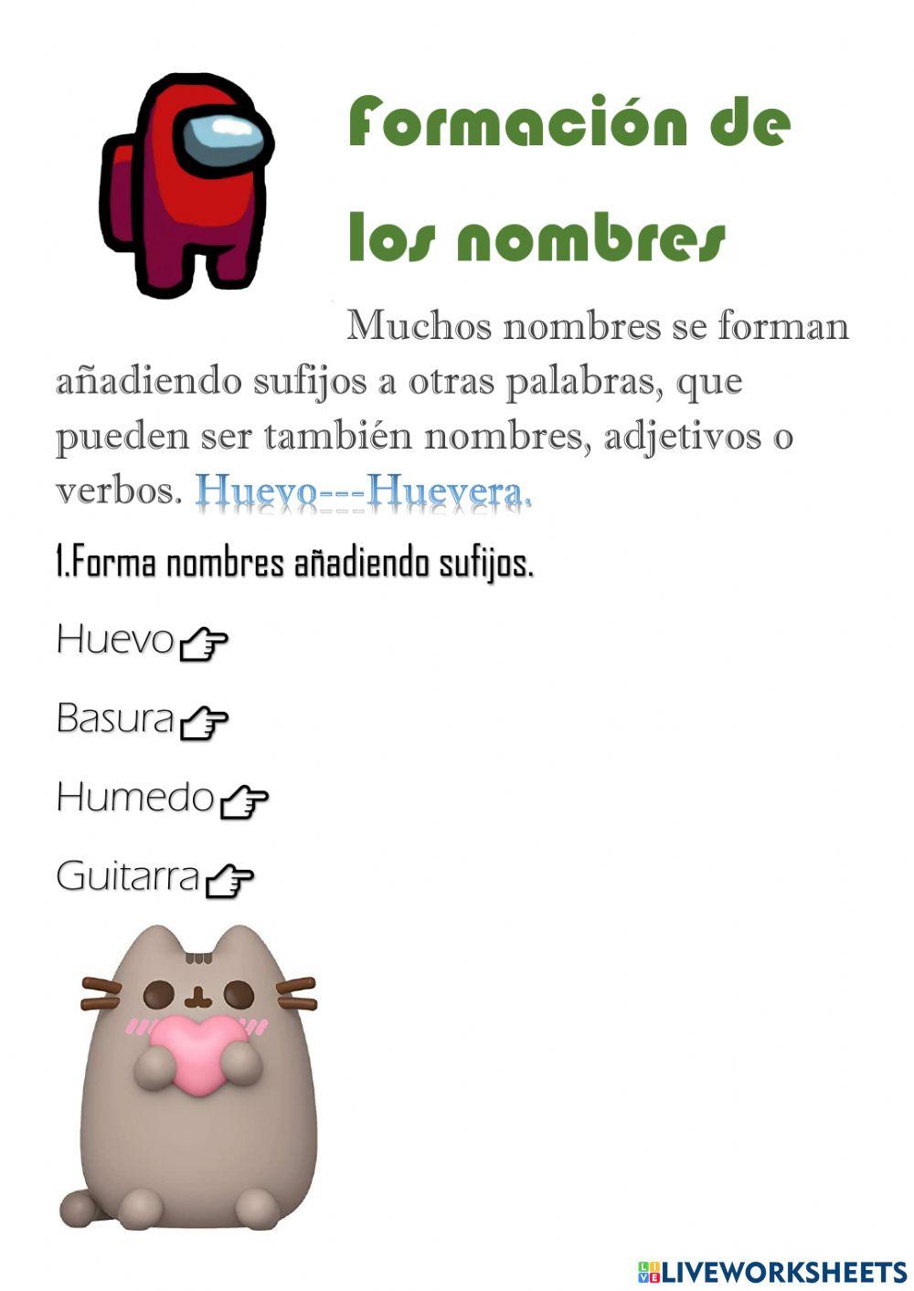 La Formacion de los nombres