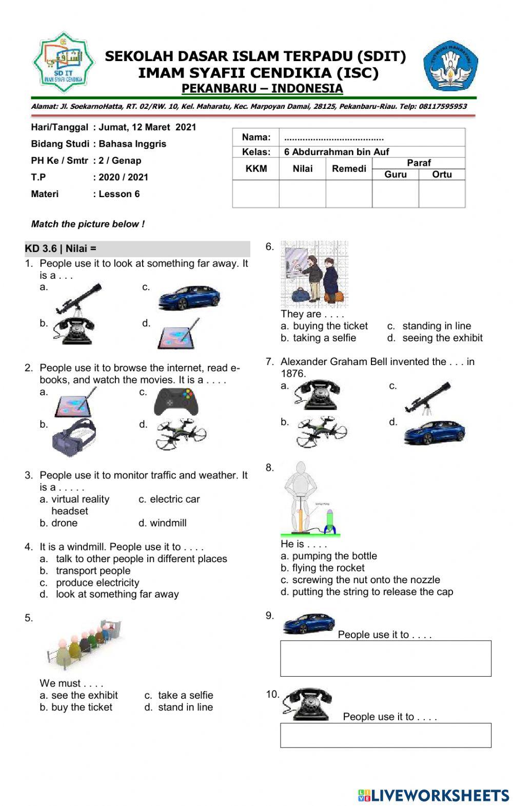 PH english lesson 6 grade 6