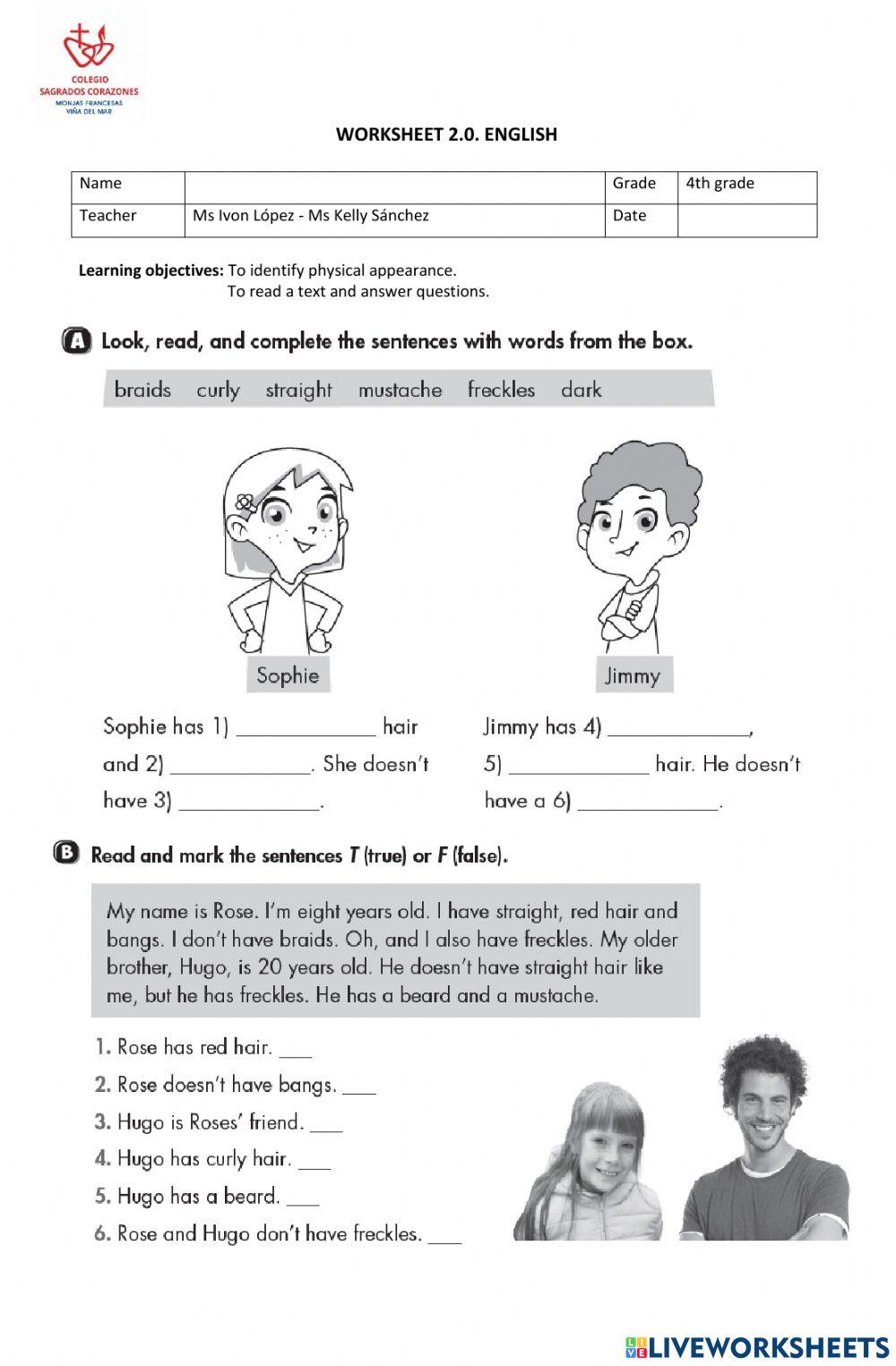 Worksheet 4th grade