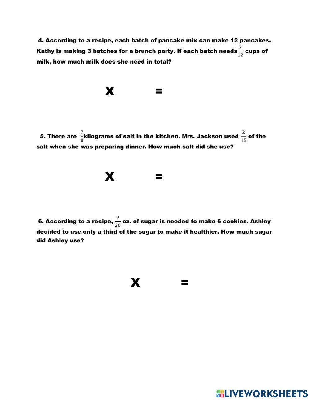 Multiplying Fractions
