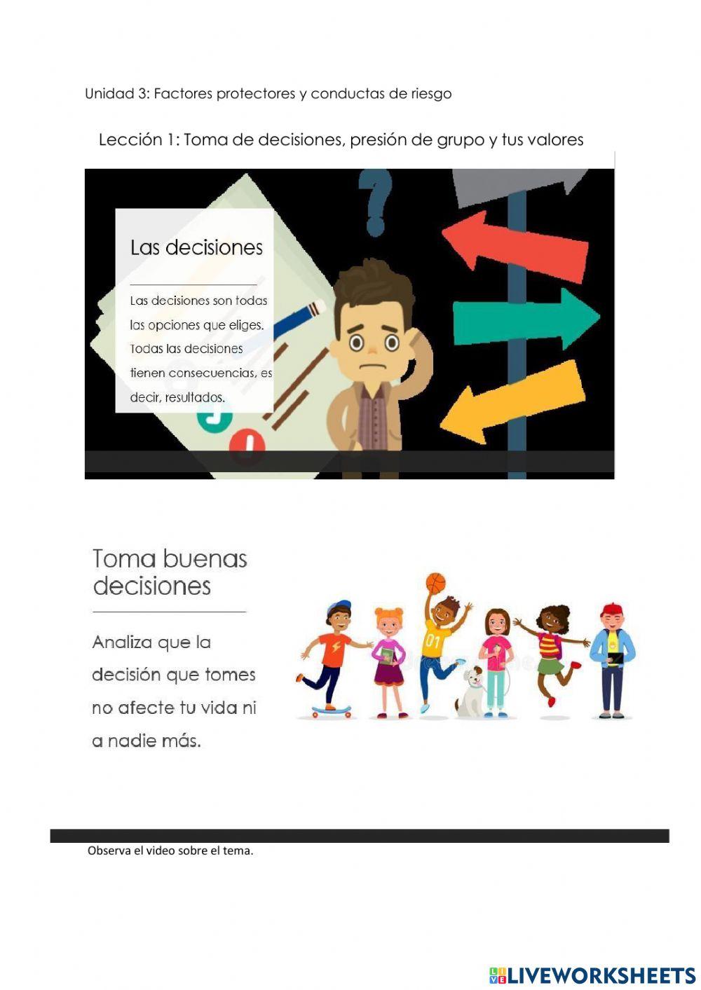 Toma de decisiones, presión de grupo y tus valores