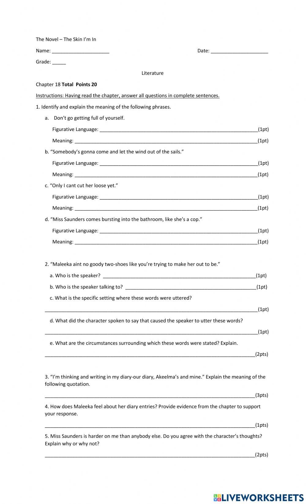 The Novel Chapter 18