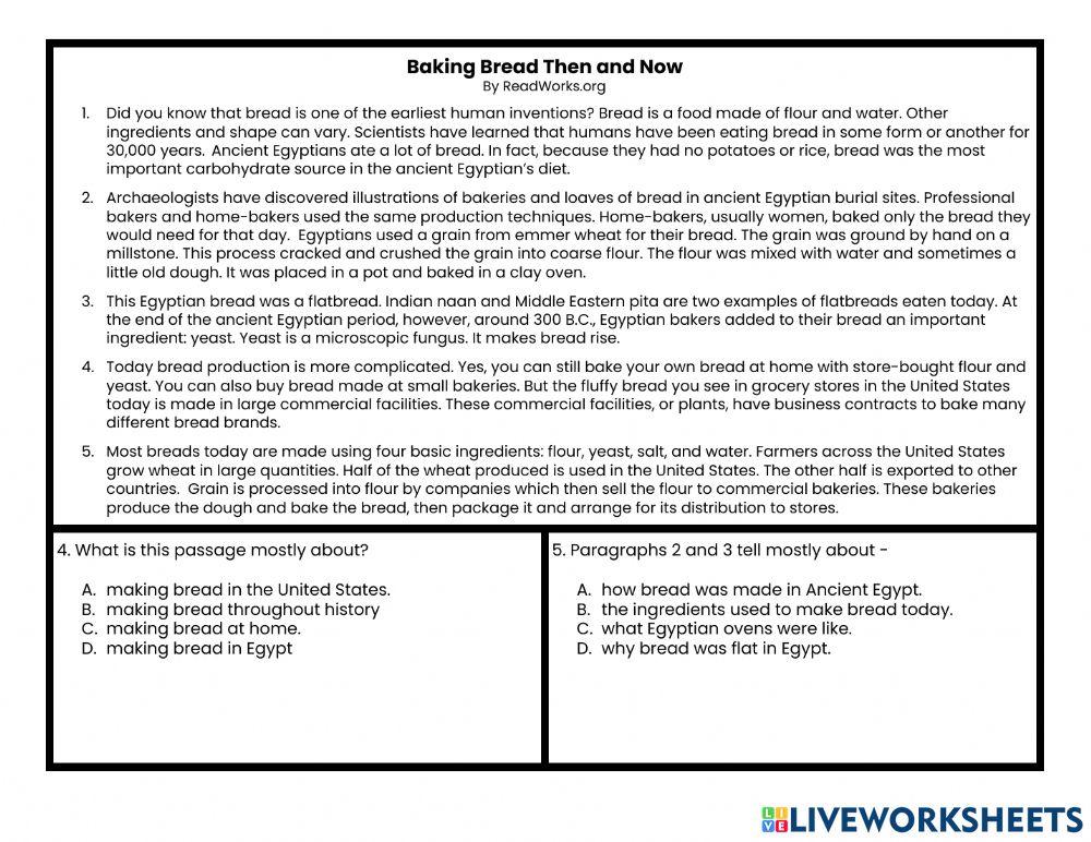 Main Idea and Supporting Details Quiz