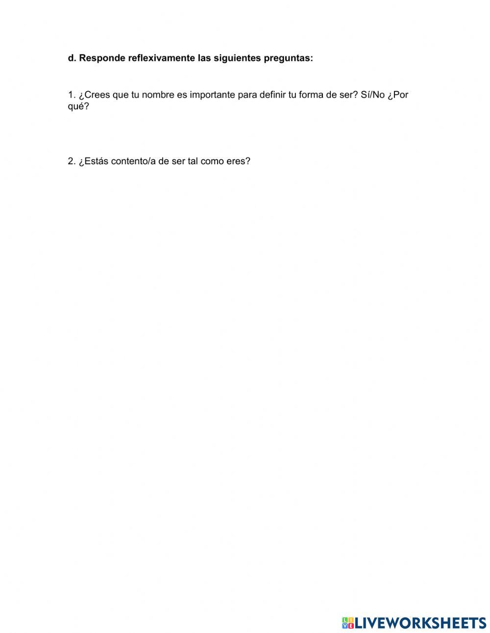 Ejercicio comprensión de lectura