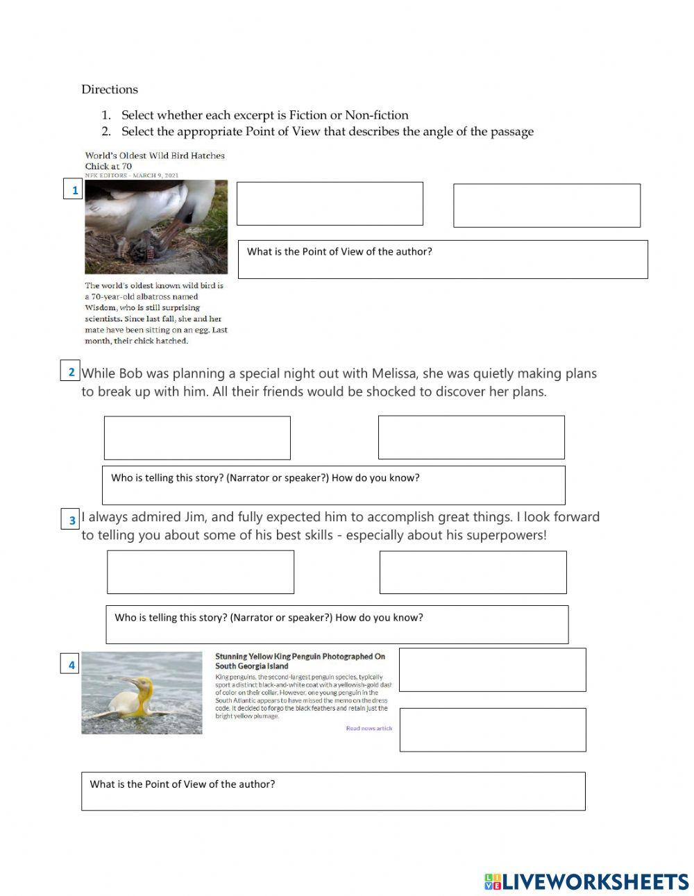 Point of View: Fiction vs Non-fiction