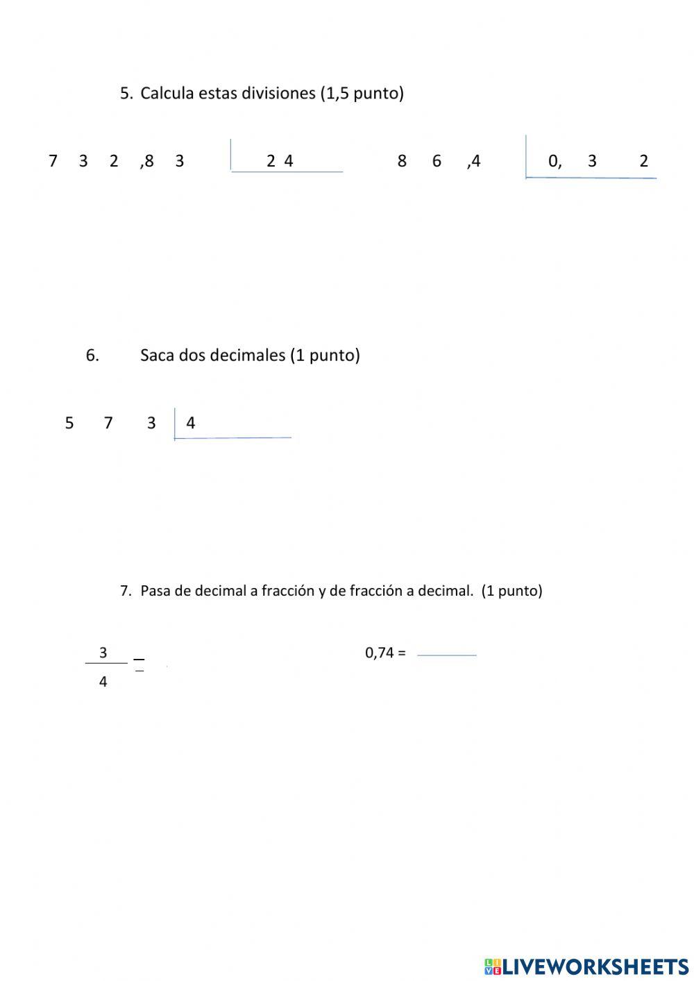 Examen matemáticas
