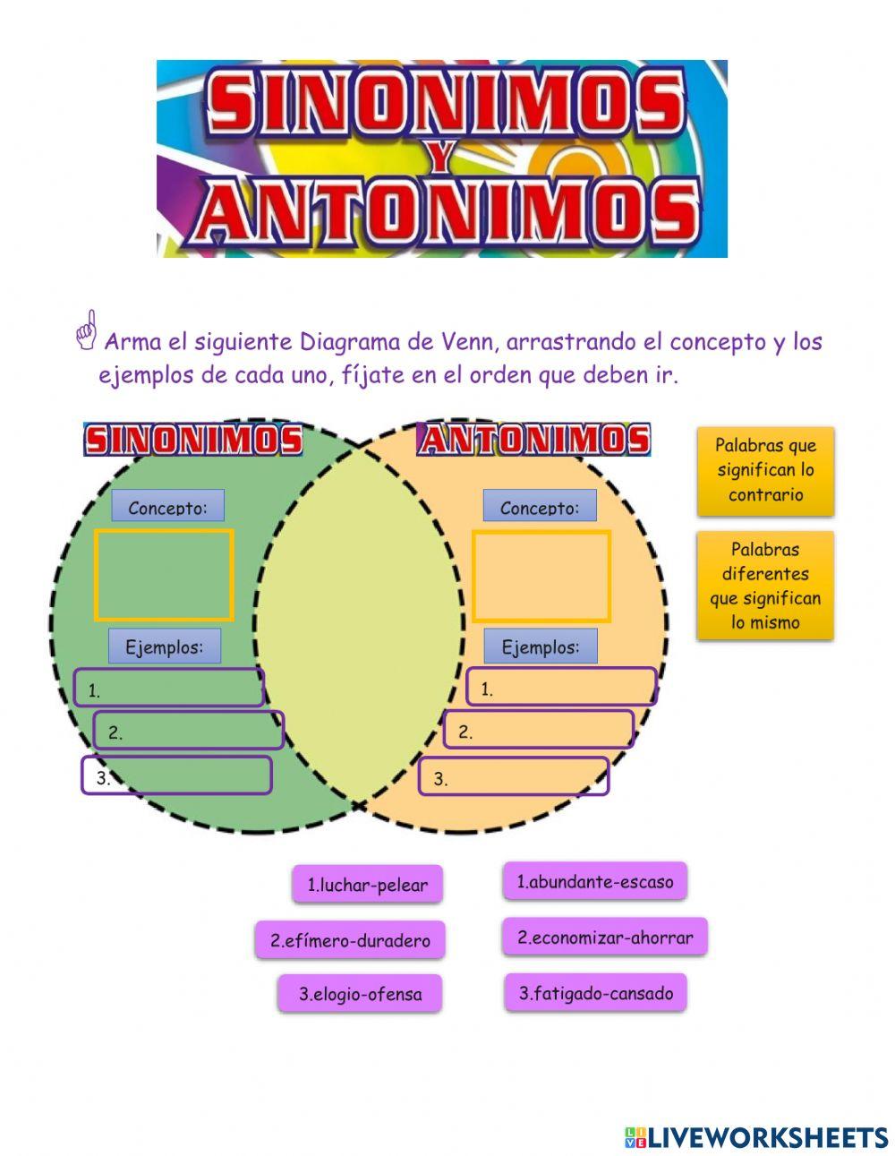 Sinónimos y Antónimos