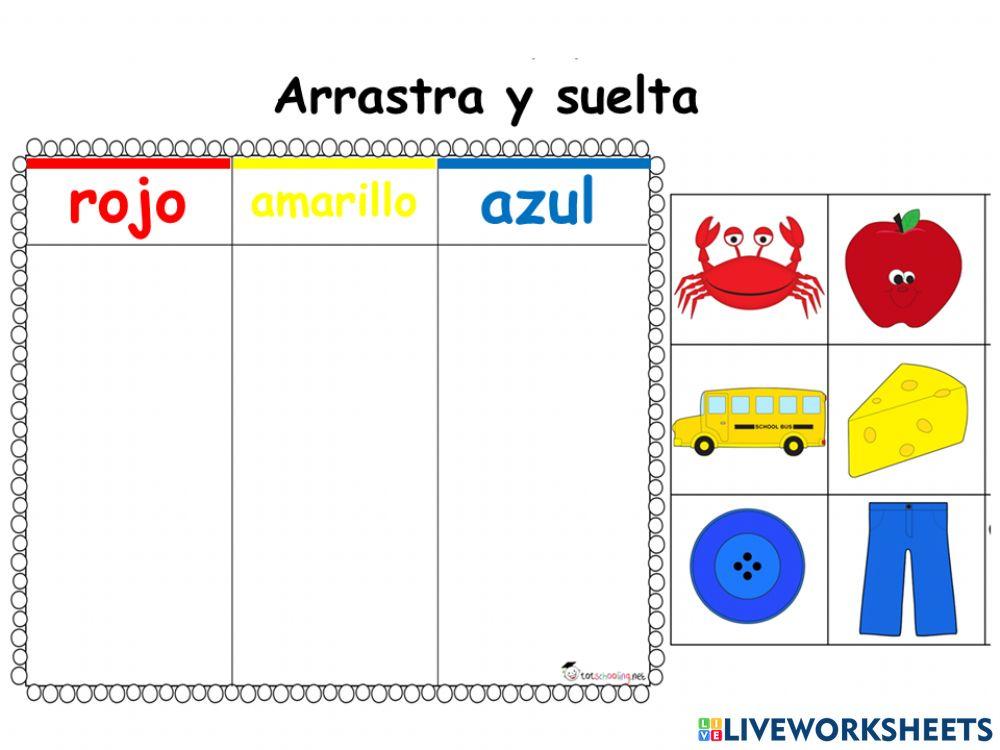 Arrastar y soltar: colores primarios