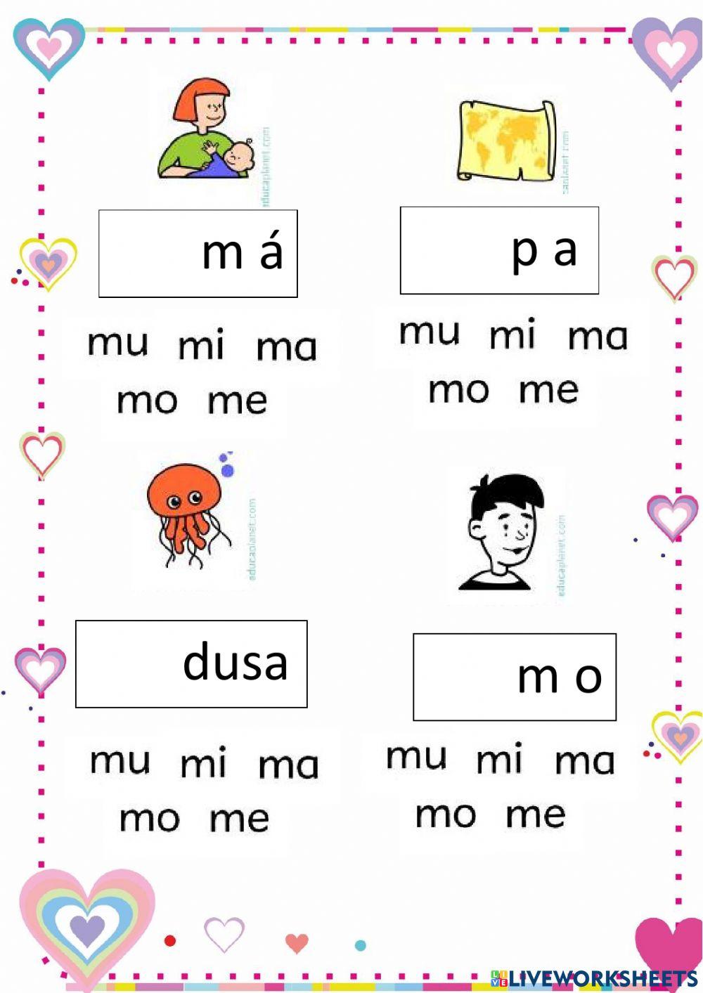 Completa los fonemas