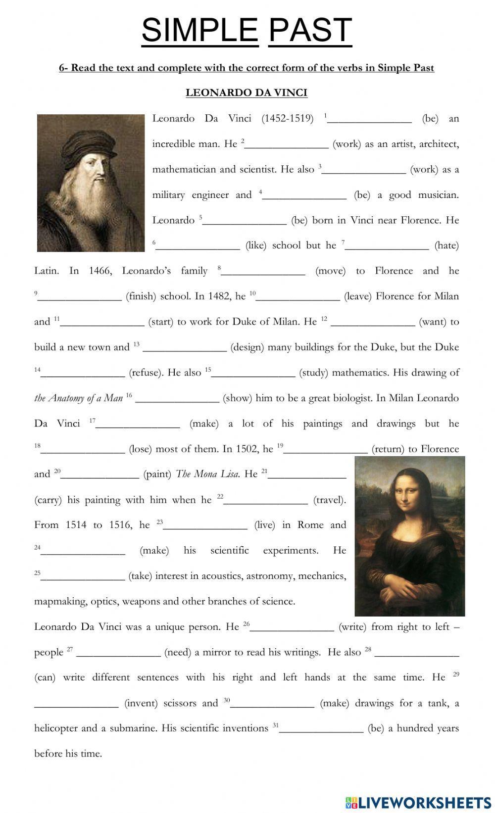 Future Will, Be going to and Simple Past