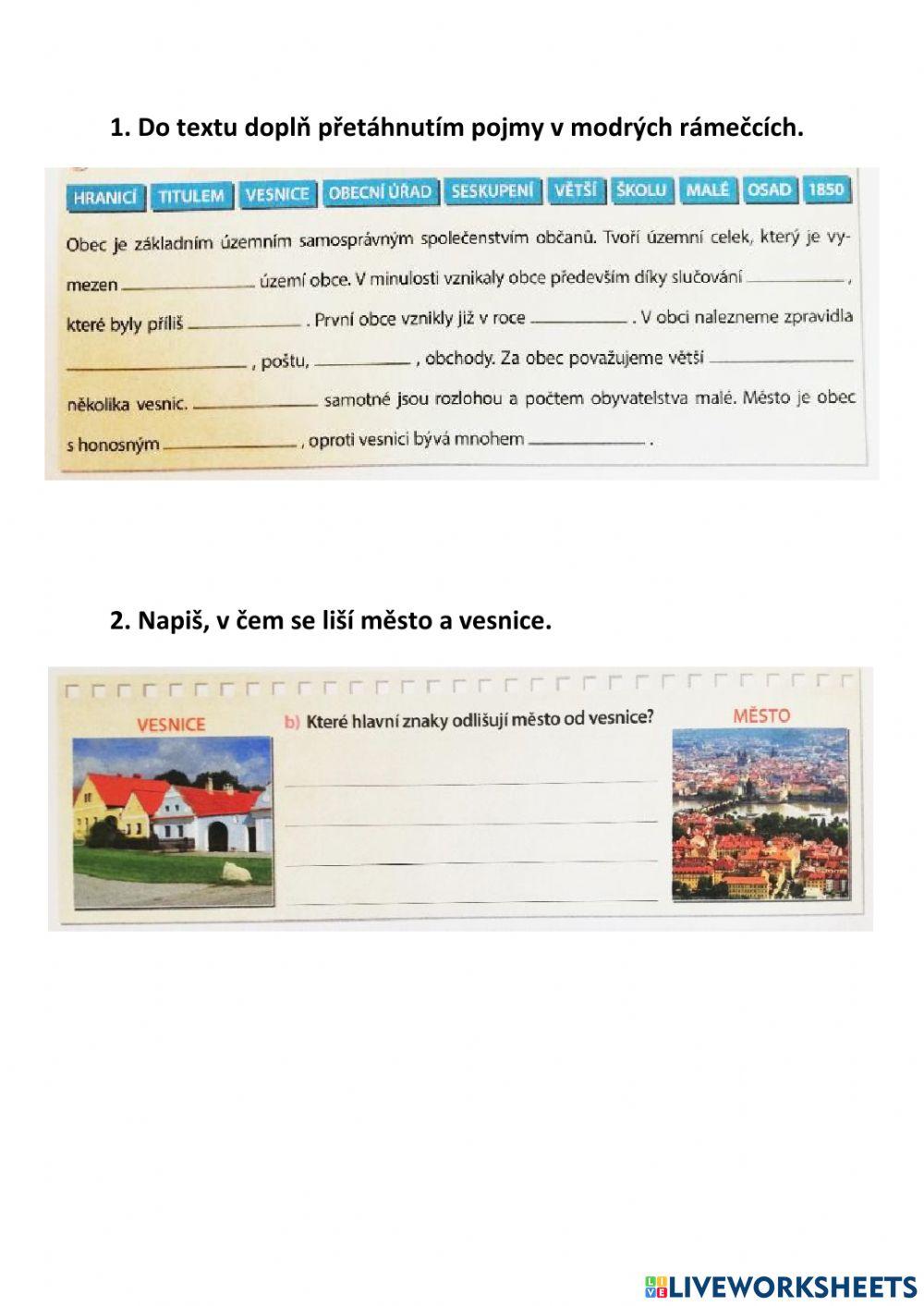 Vko - Město a vesnice