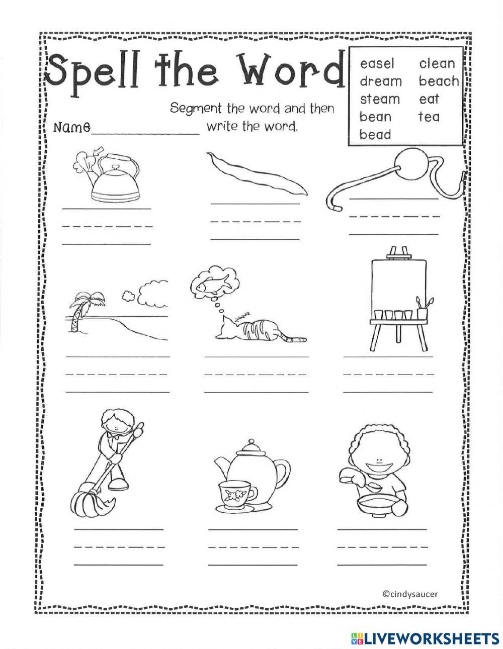 Vowel Digraph -ea online exercise for | Live Worksheets