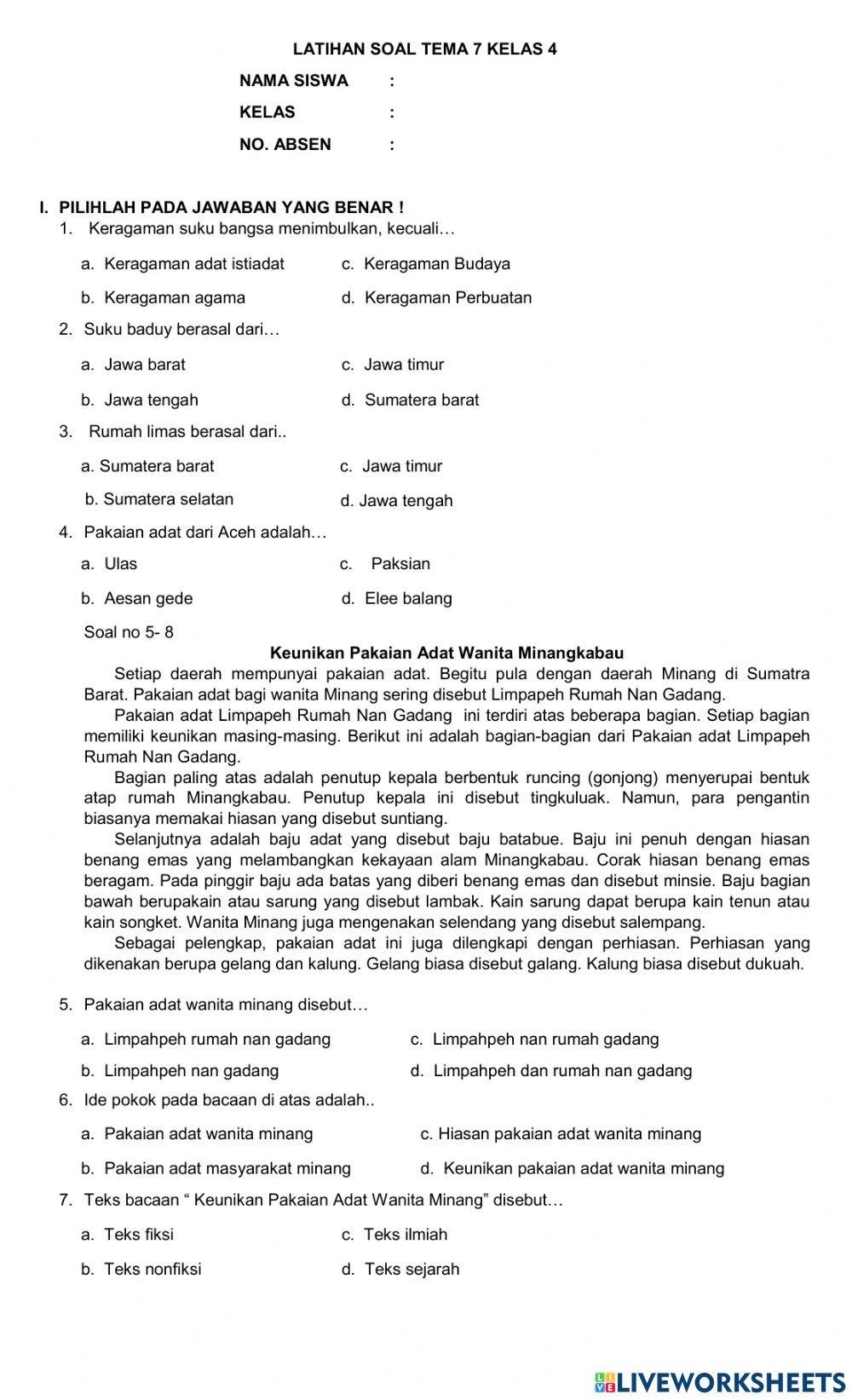 Ulangan tema 7