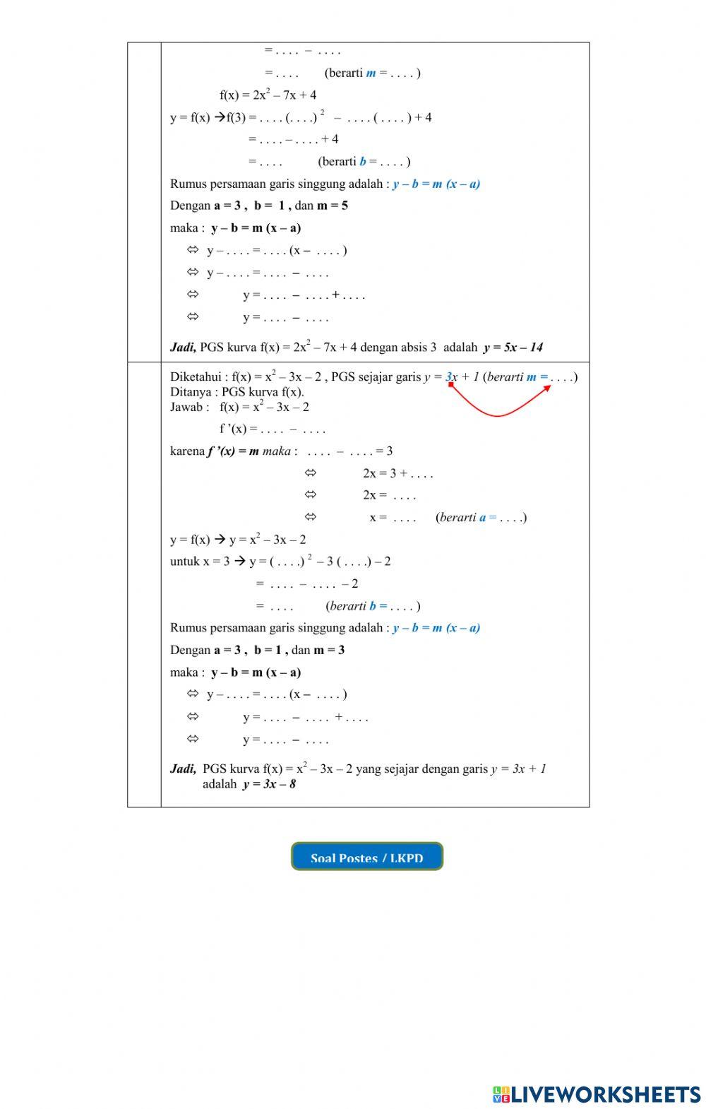 LKPD Penerapan Turunan