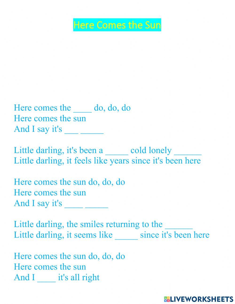 Here Comes the Sun Song Part 2