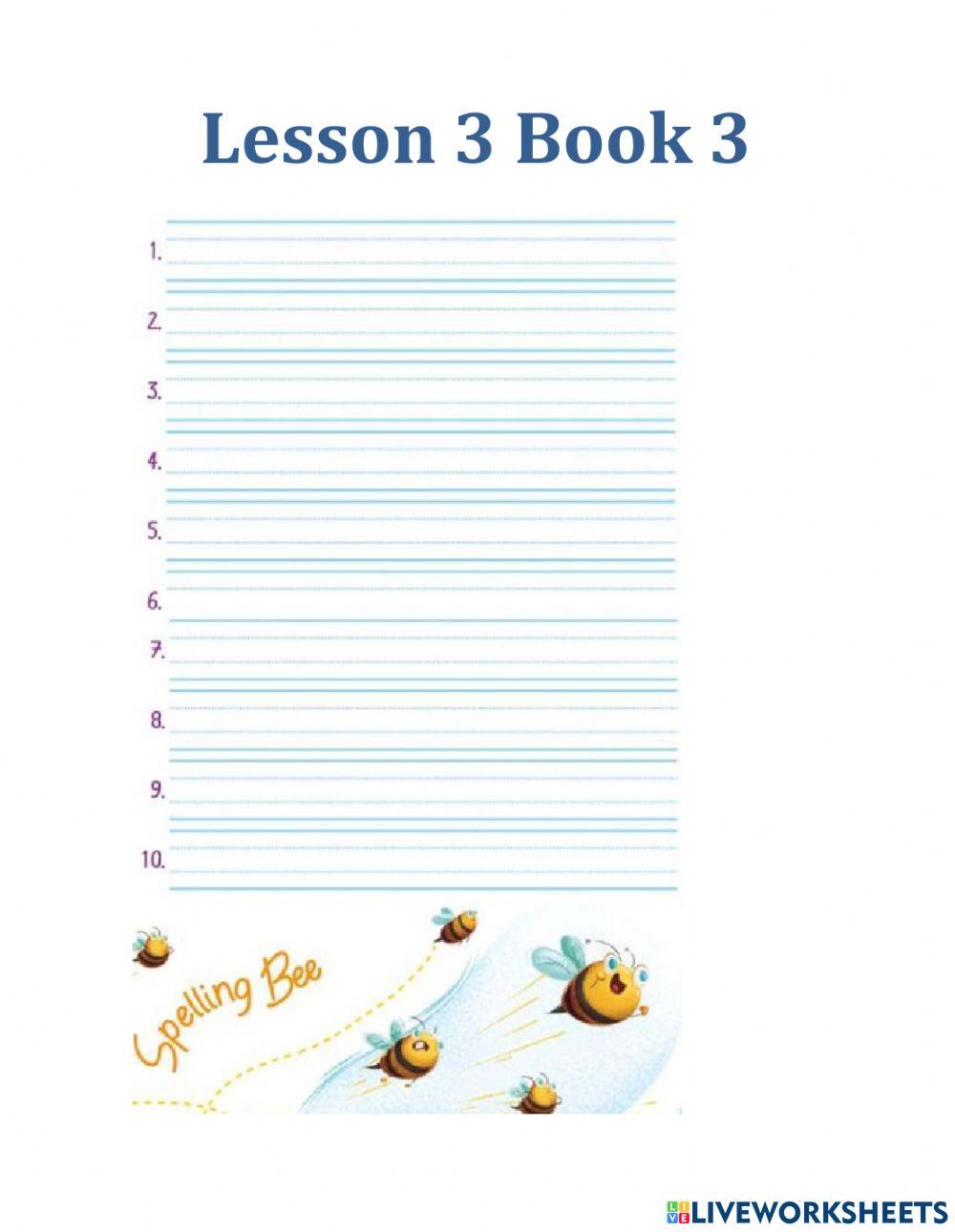 1st G. Phonology Lesson 3 Book 3