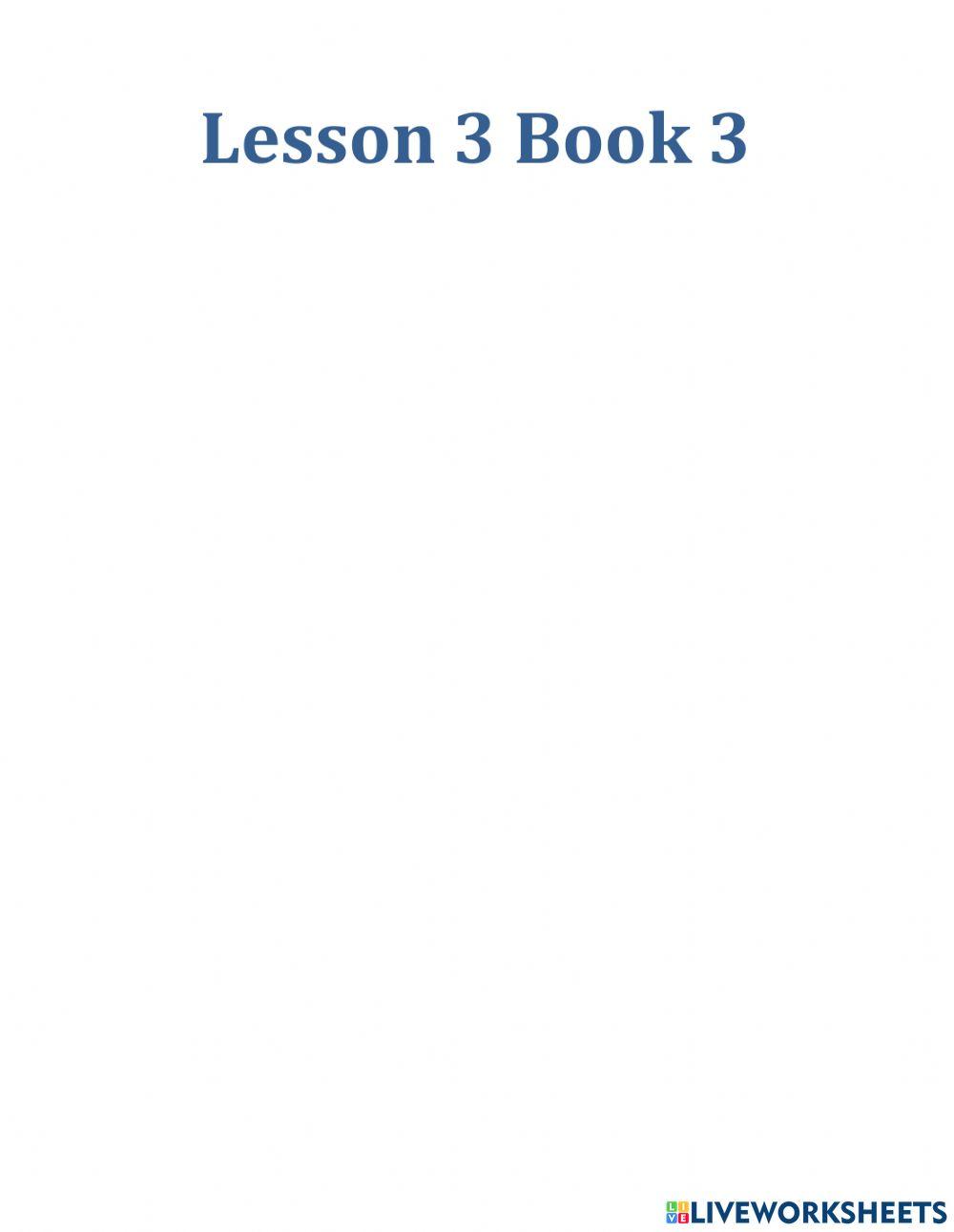 1st G. Phonology Lesson 3 Book 3