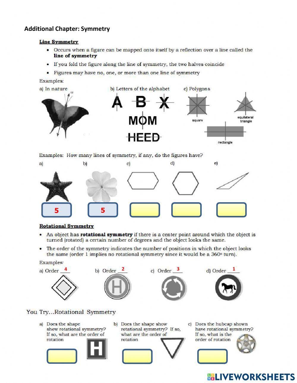 Line of Symmetry and Rotational Symmetry