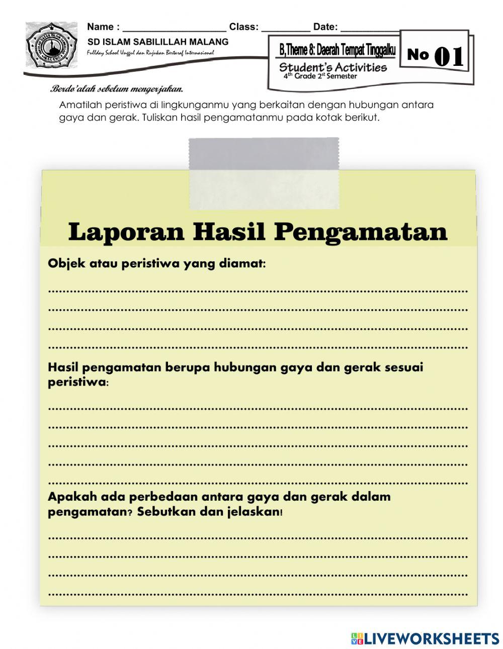 Lk 01 perbedaan gaya dan gerak