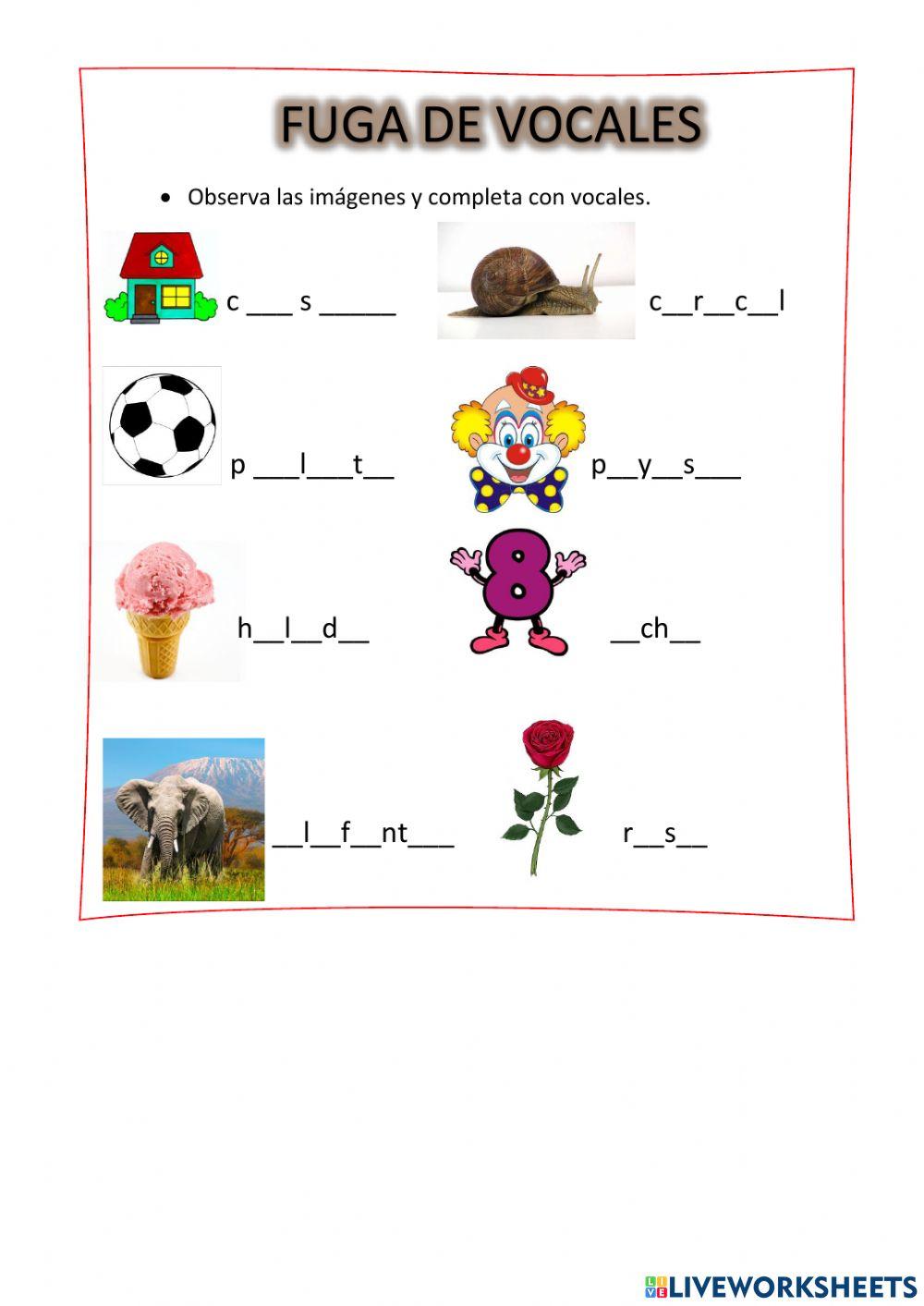 Completamos con vocales