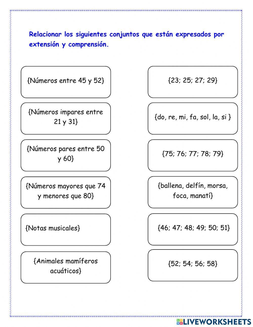 Determinacion de conjuntos