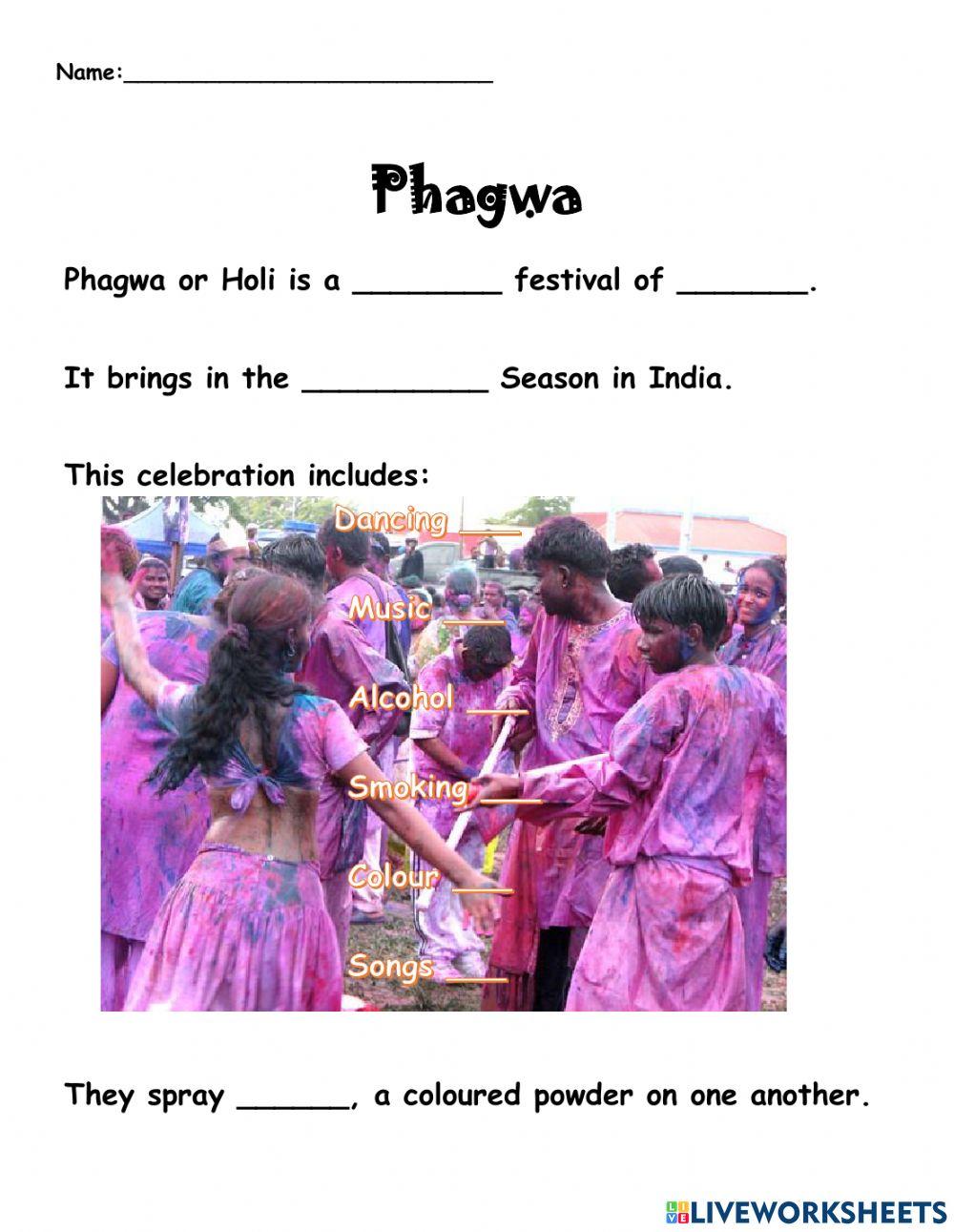 Phagwa or Holi Festival
