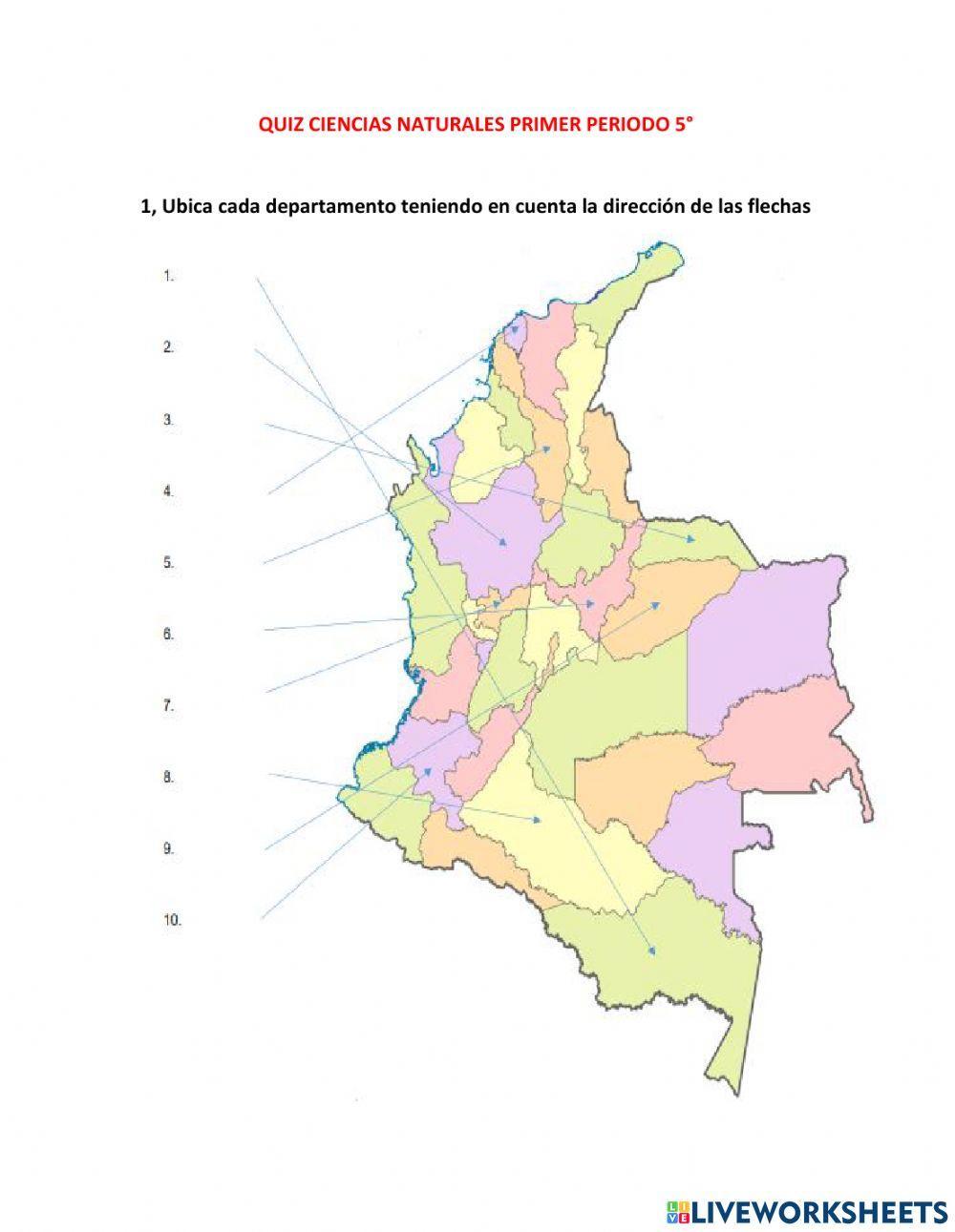 Relieve y organización territorial de colombia