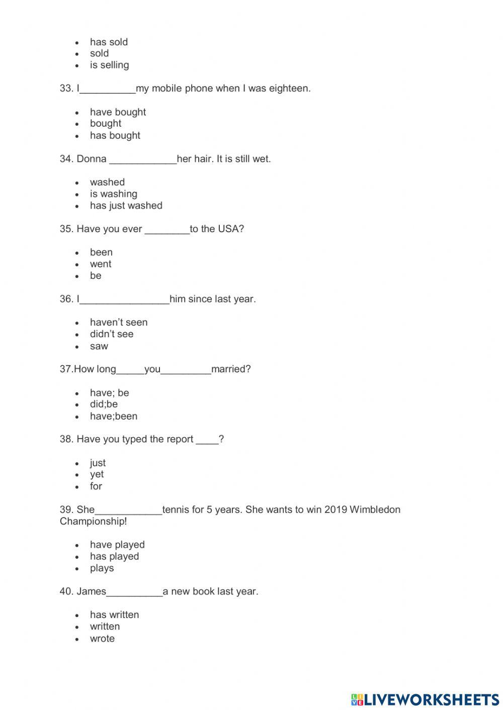Notes Pre-Intermediate (Test 2)