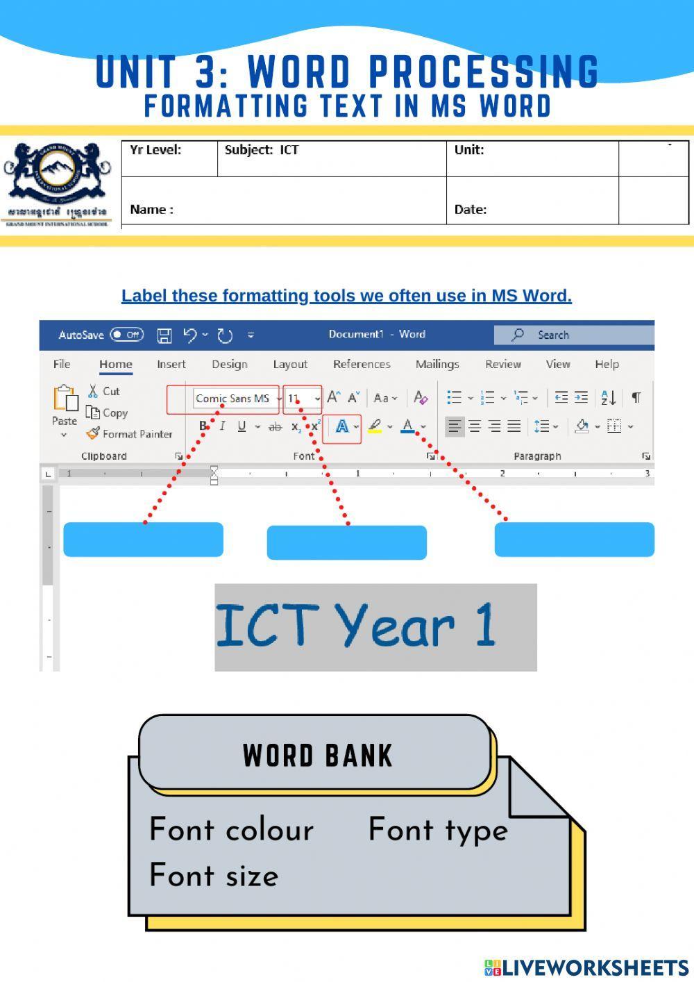 807762 | Formatting Text in MS Word | Teacher Amefil