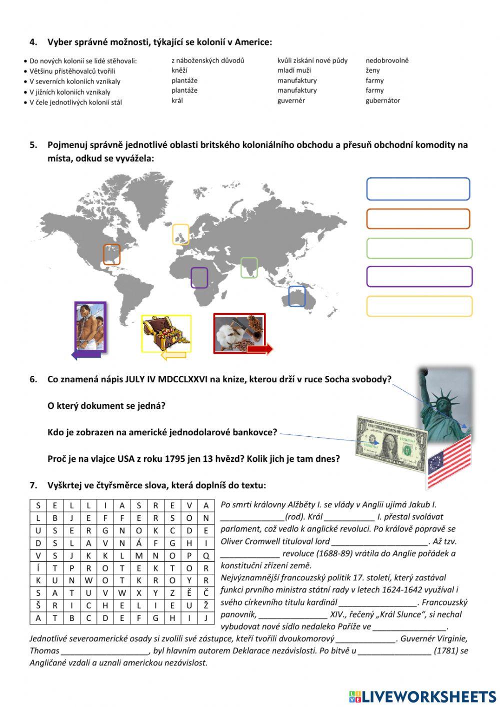 Utváření Anglie, Francie a USA v 17.-18. století