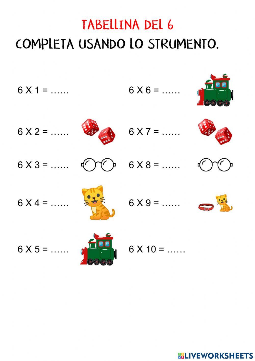Tabellina del 6 - Metodo Analogico Bortolato