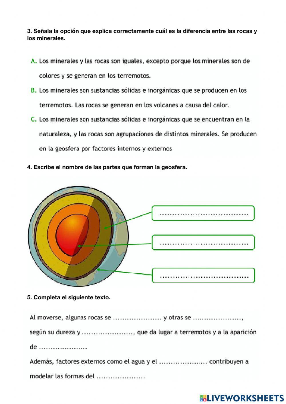 Autoevaluación Geosfera