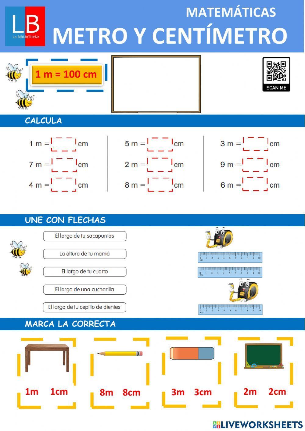 El metro y el centímetro