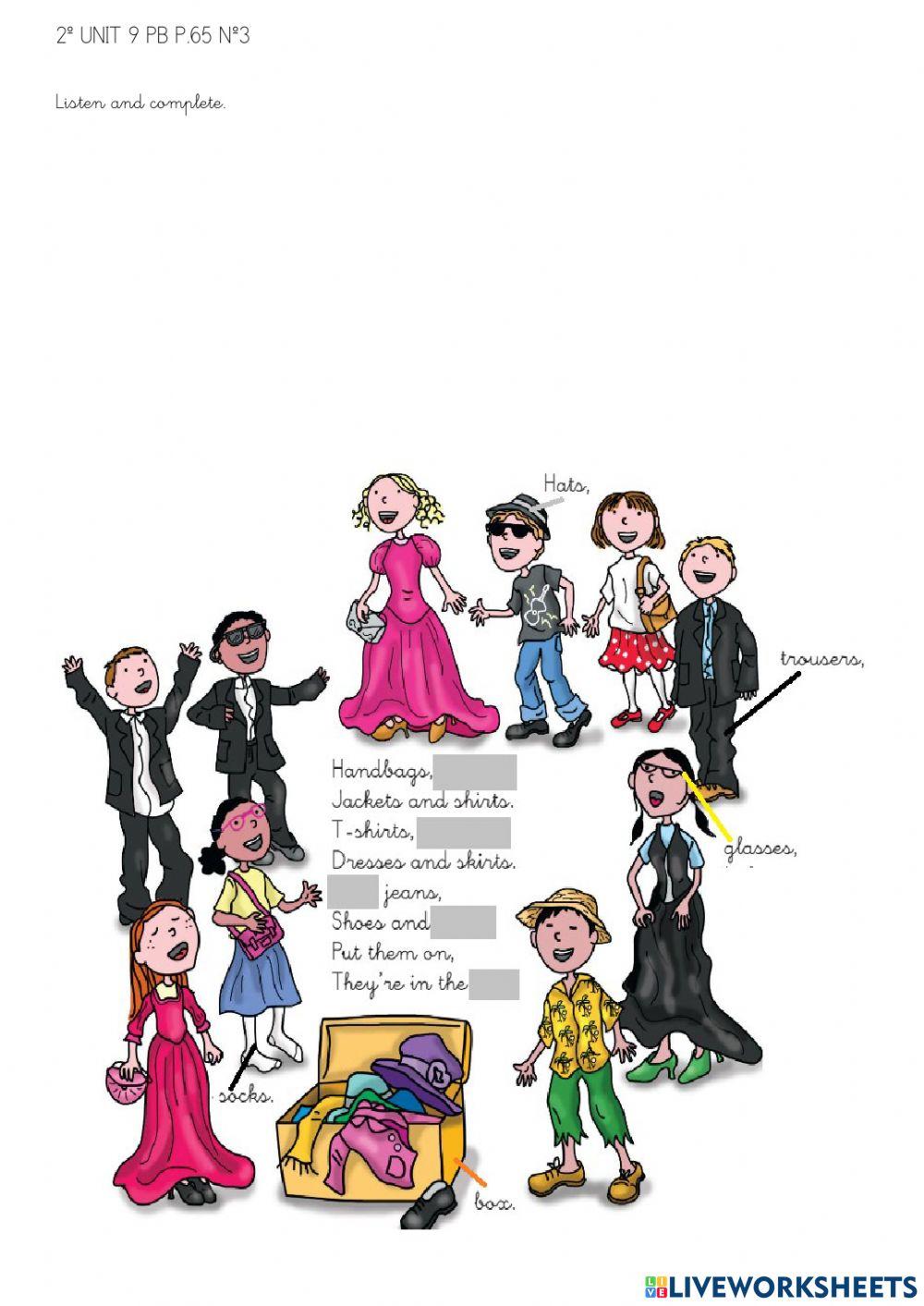 Listen and match clothes