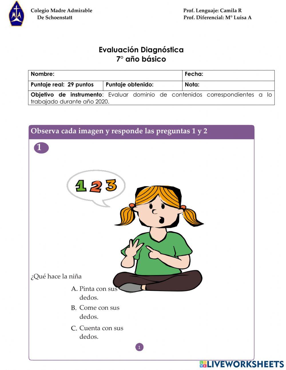 Evaluación Diagnóstica