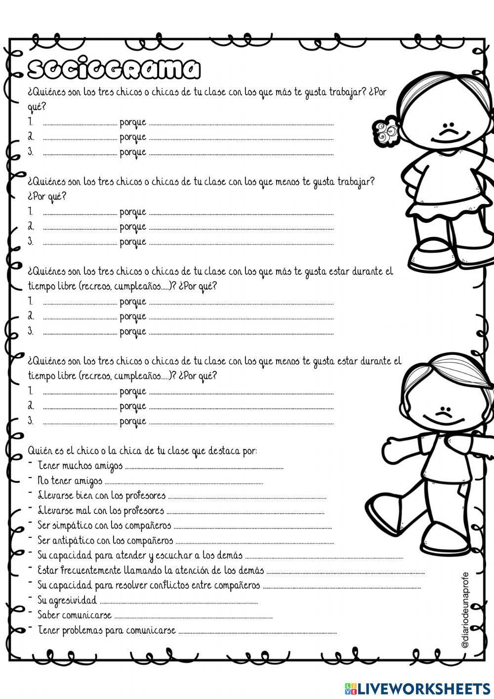 Sociograma de la clase