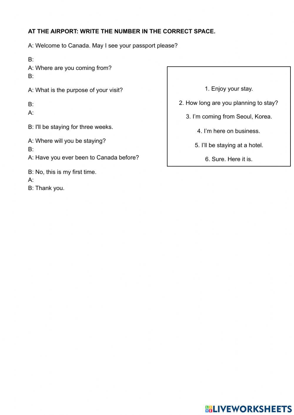 Airport conversation