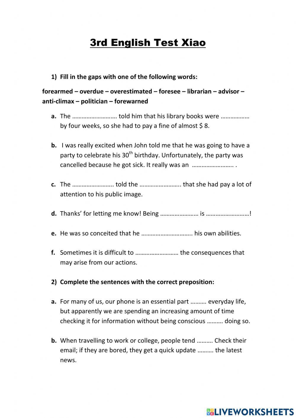 English Test FCE Activity Live Worksheets english-test-fce-activity-live-worksheets