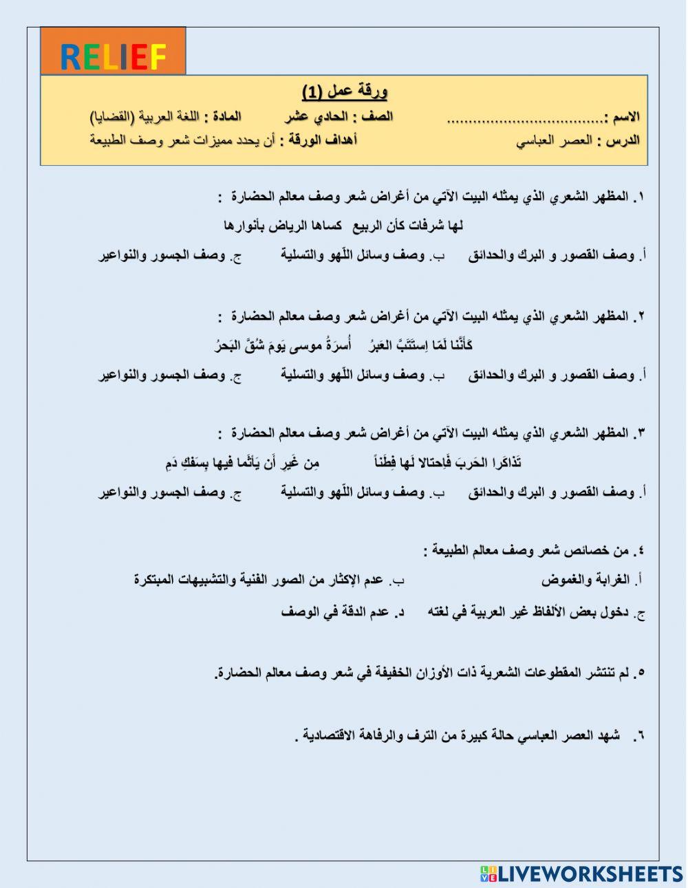 وصف معالم الحضارة