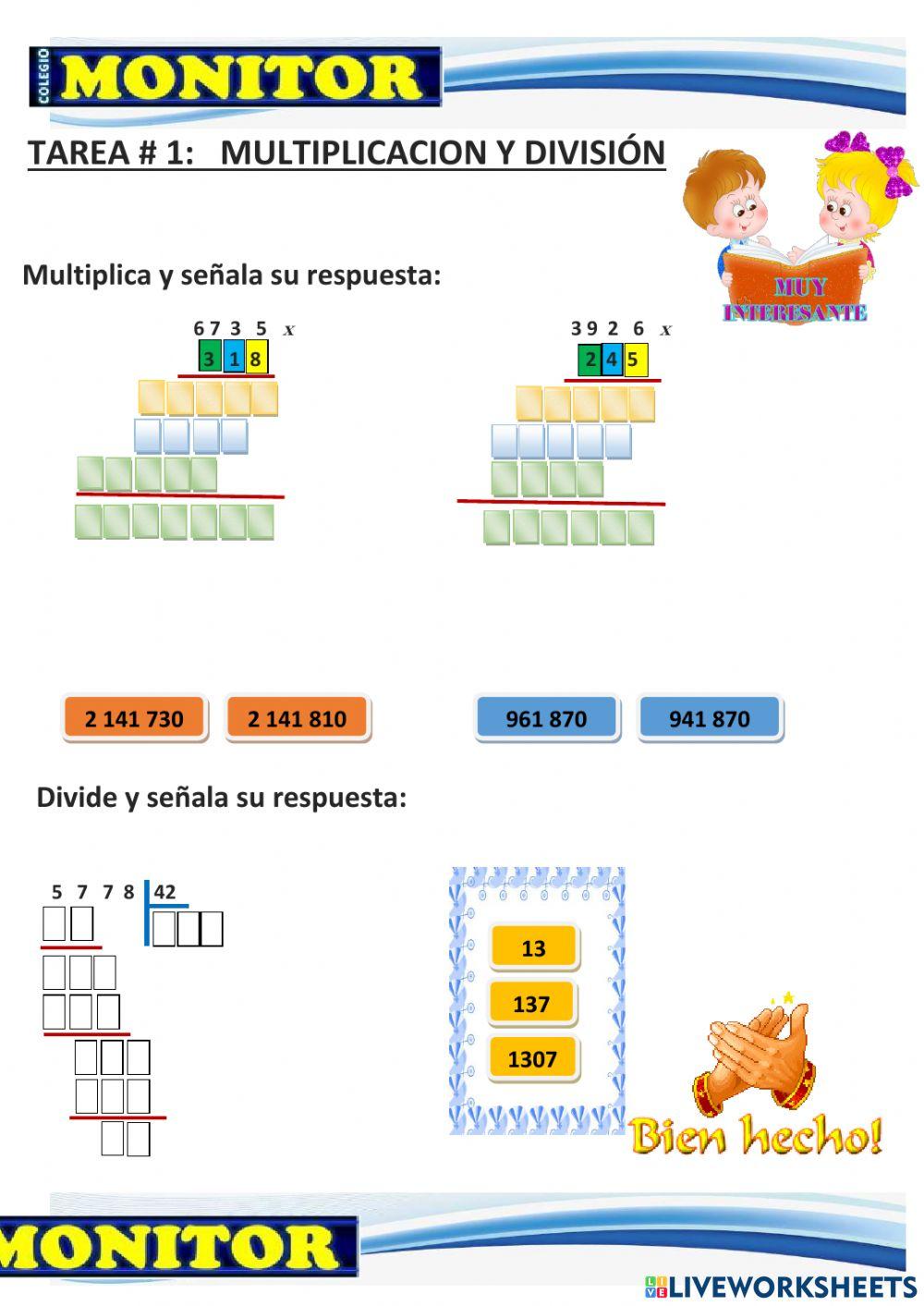Multiplicación y división