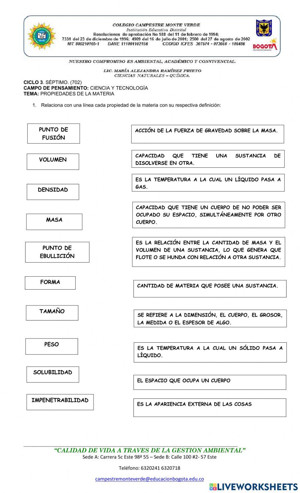 Propiedades de la materia