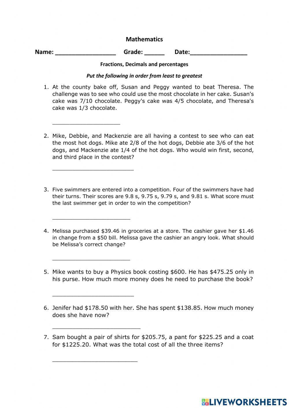 Maths Grade Decimal Worksheet Live Worksheets 53 OFF maths-grade-decimal-worksheet-live-worksheets-53-off