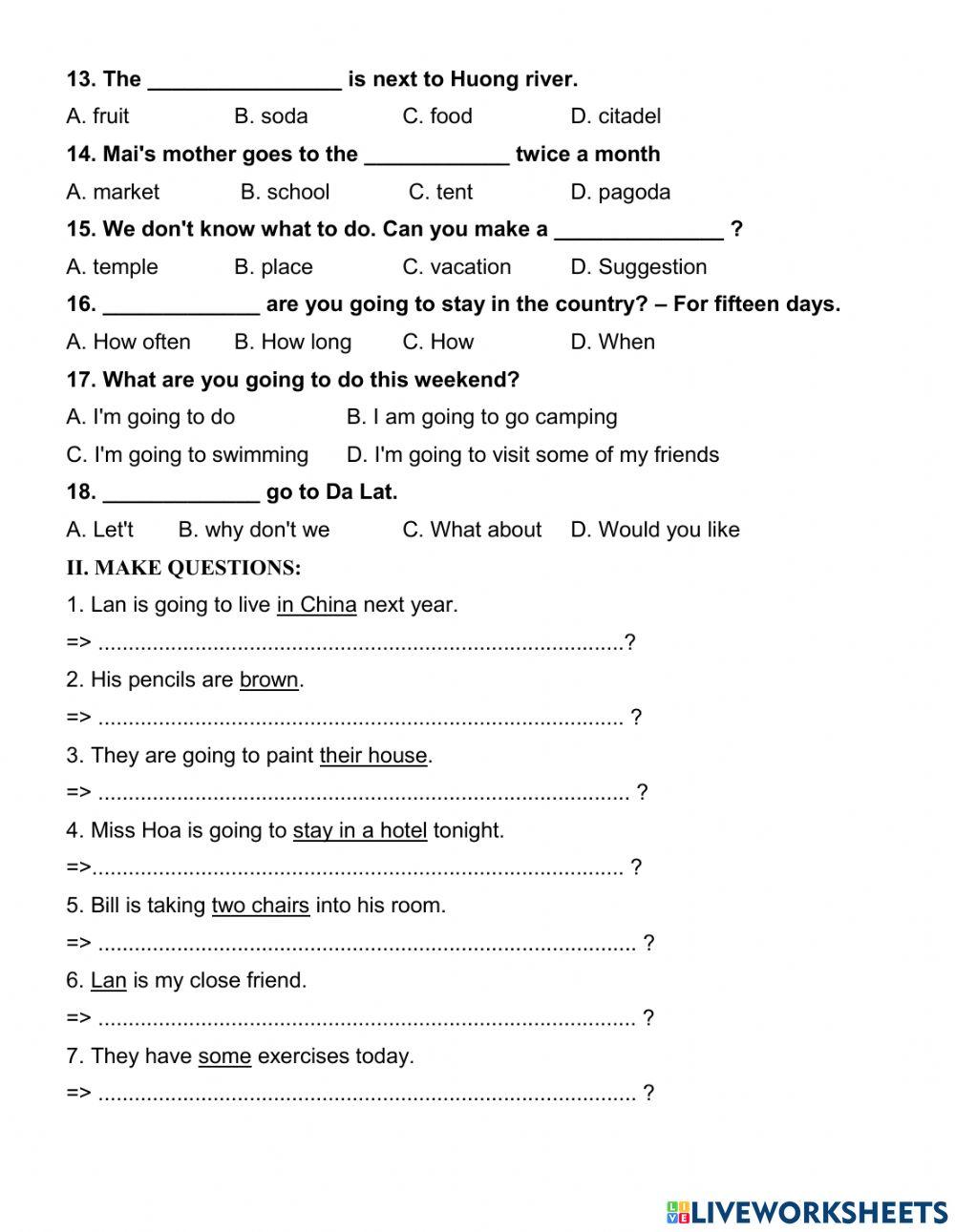 Unit 13 : activities and seasons