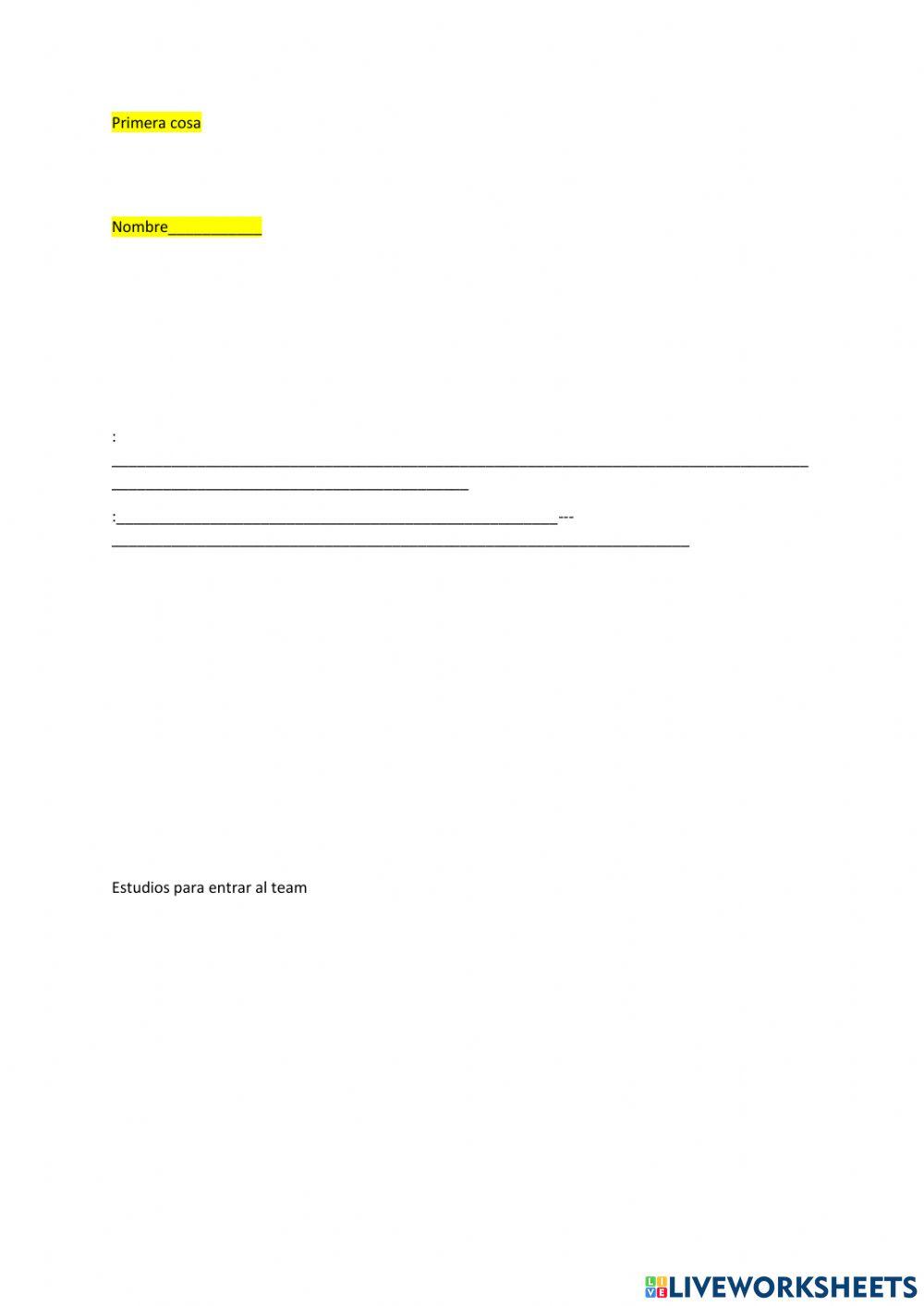 Estudiantes para entrar al team de kira