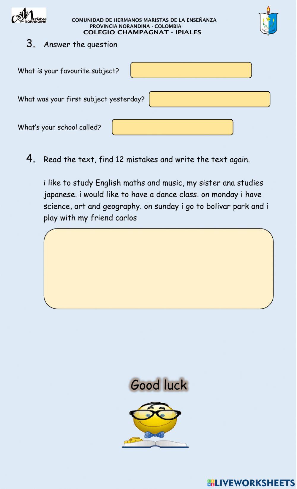 English Exam Grade 5-1