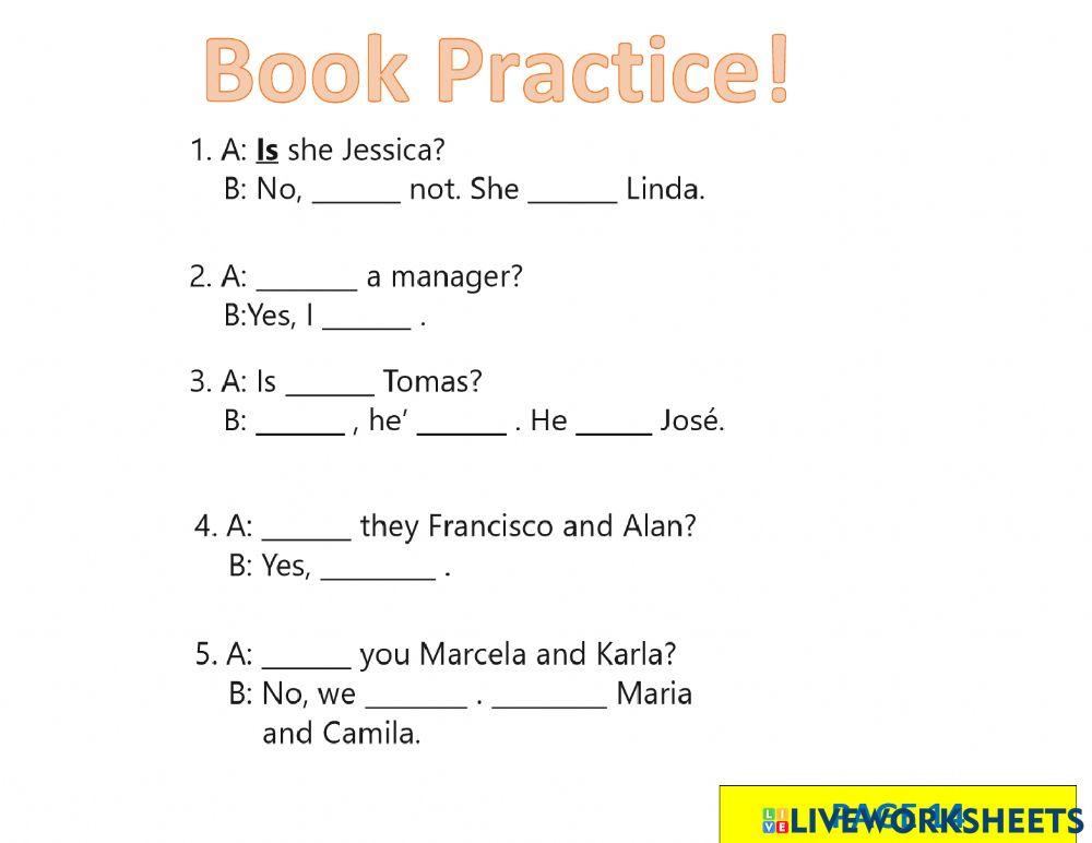 Verb to be - questions - short answers