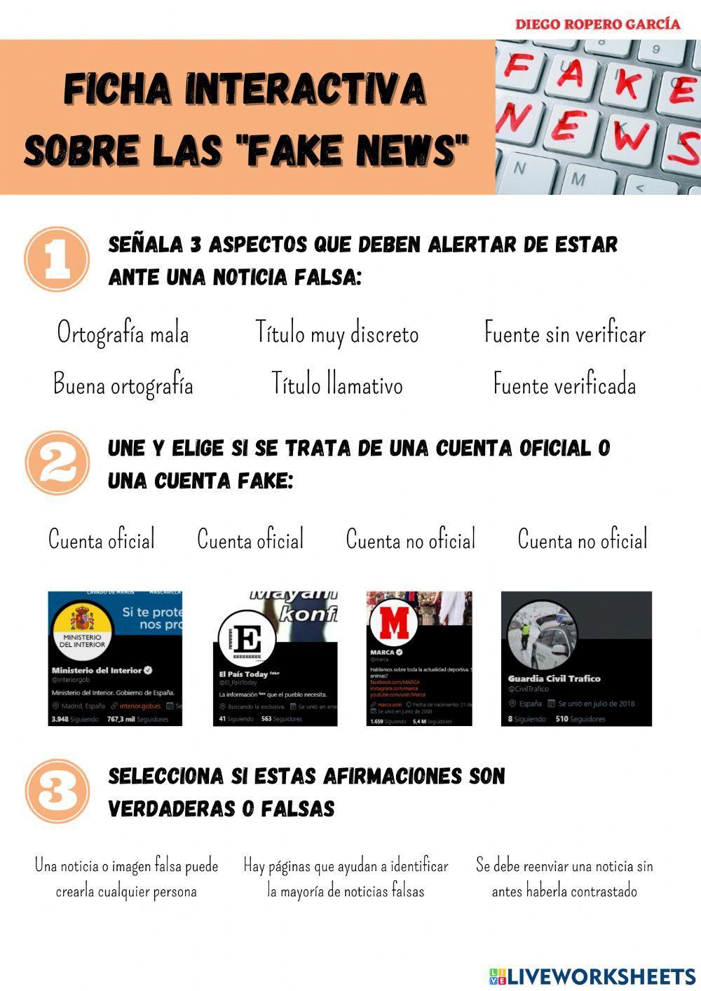 Ficha interactiva fake news