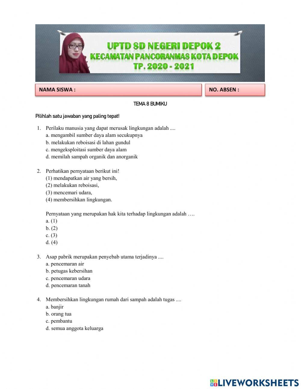 ILA - Tema 8  Kelas 6