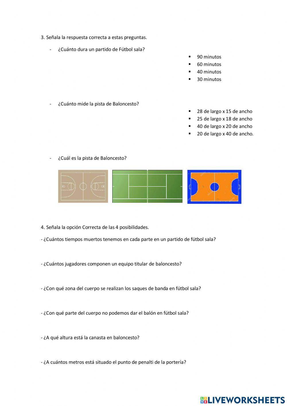 Fútbol Sala y Baloncesto